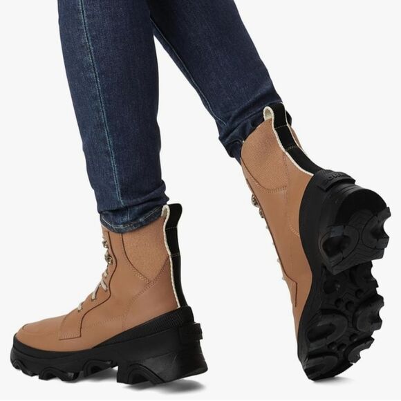 NWT Sorel | Brex Lug Leather Lace Up Waterproof Brown Boot, Women's 9 - Picture 5 of 11